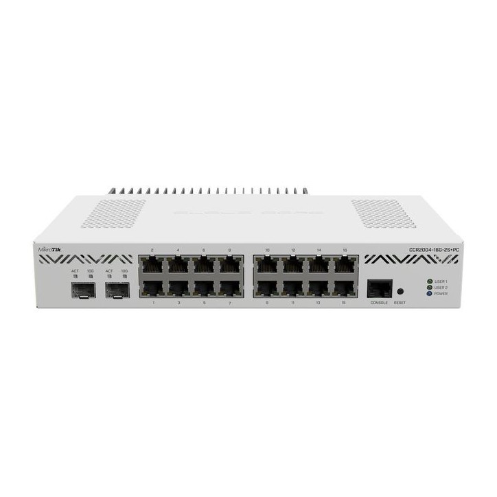 CCR2004-16G-2S+PC MikroTik loud Core Router 2004-16G-2S+ with Annapurna Labs Alpine v2 CPU with 4x ARMv8-A Cortex-A57 cores EU W