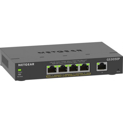 GS305EP-100PES GS305EP-100PES Netgear 5PT GE Plus Switch W/POE+ 9216 Features DSE