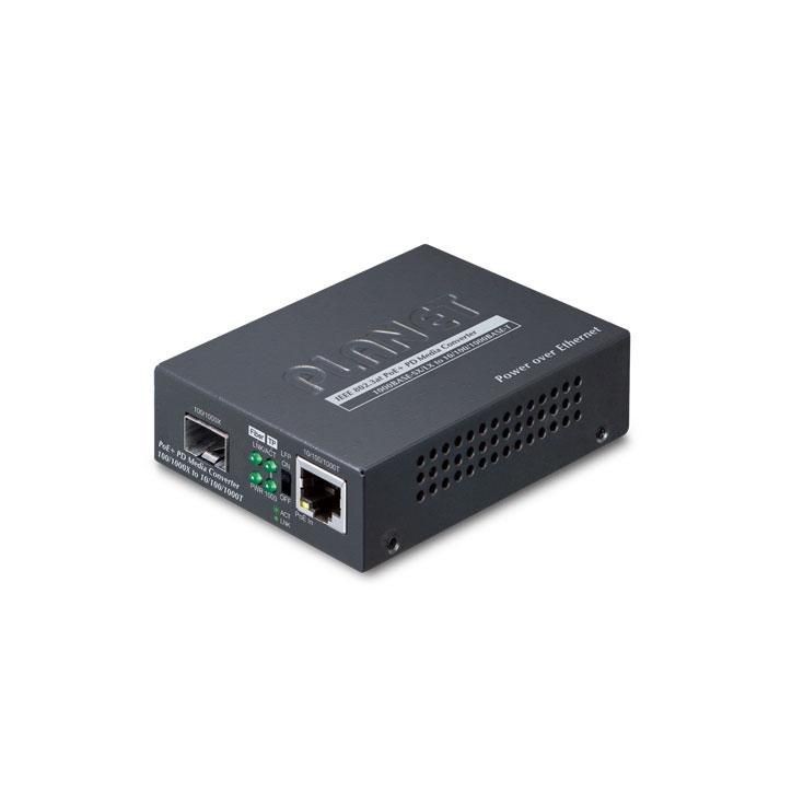 GT-805A-PD Planet 802.3at PoE+ PD 10/100/1000BASE-T to 100/1000BASE-X SFP Media Converter FCC Part 15 Class A, CE GT-805A-PD Planet 802.3at PoE+ PD 10/100/1000BASE-T to 100/1000BASE-X SFP Media Converter FCC Part 15 Class A, CE