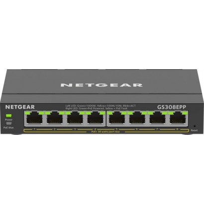 GS308EPP-100PES GS308EPP-100PES Netgear 8PT GE Plus Switch W/HI-PWR POE+ 9216 Features DSE