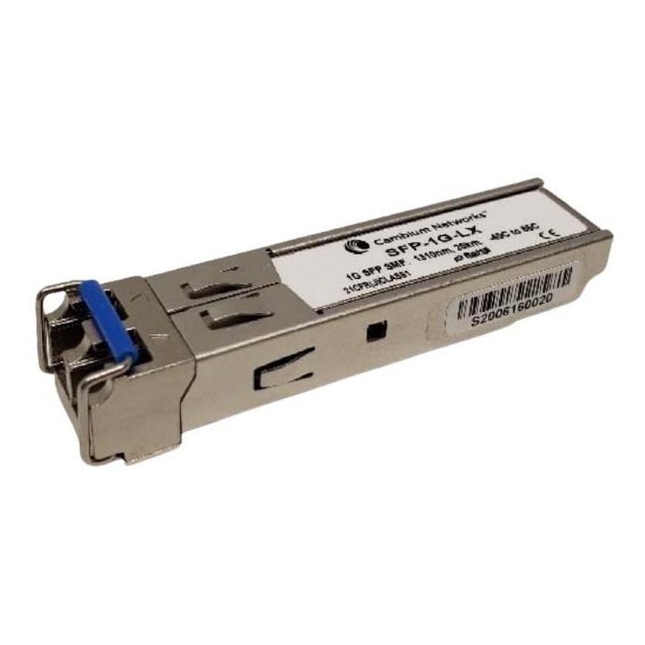 SFP-1G-LX Cambium Networks 1Gbps SFP SMF Optical Transceiver, 1310nm, 20km SFP-1G-LX Cambium Networks 1Gbps SFP SMF Optical Transceiver, 1310nm, 20km