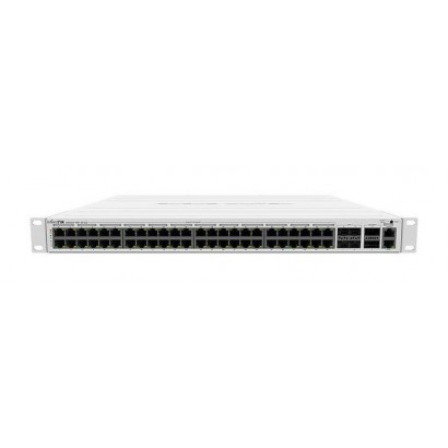 CRS354-48P-4S+2Q+RM CRS354-48P-4S+2Q+RM MikroTik 48x 10/100/1000, 4x 10G SFP+, 2x 40G QSFP+, PoE, 800 W, 443 x 352 x 44 mm CE...