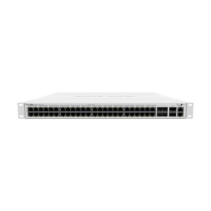 CRS354-48P-4S+2Q+RM MikroTik 48x 10/100/1000, 4x 10G SFP+, 2x 40G QSFP+, PoE, 800 W, 443 x 352 x 44 mm CE/RED, EAC, RoHS