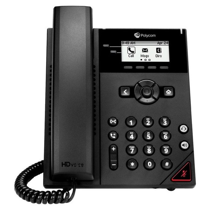 2200-48810-025 Poly 6.35 cm (2.5") LCD (132x64), 2-Line, HD Audio, 2x RJ-45 Fast Ethernet, Open SIP 911N1AAAB2