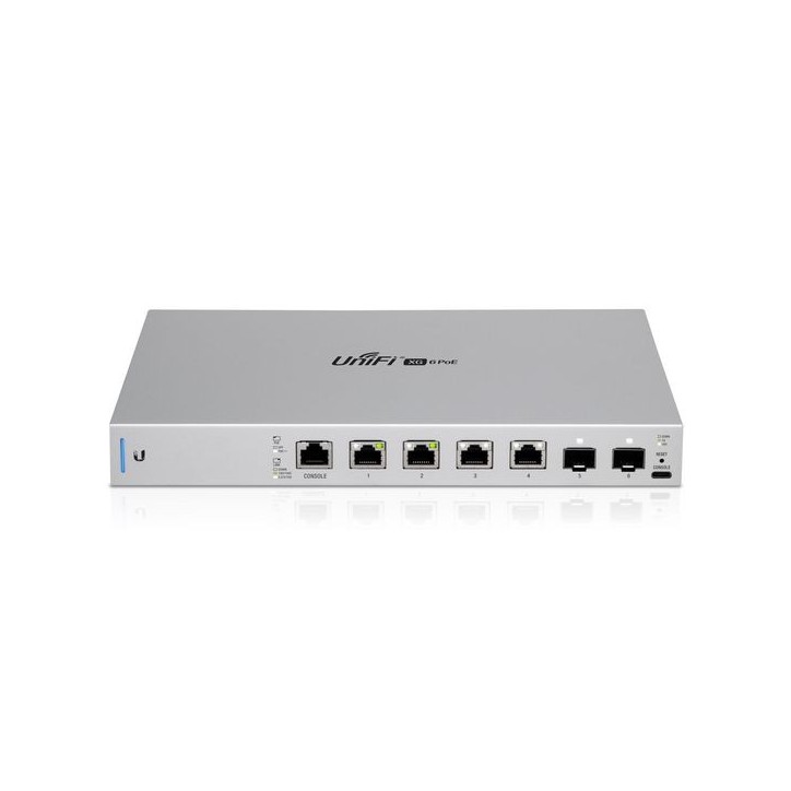 US-XG-6POE Ubiquiti 4x 2.5/5/10G RJ-45, 2x 1/10 SFP+, 802.3bt PoE++, 40 W, 120 Gbps, 165 x 268.1 x 31.8 mm, 1.3 kg 835573 CE, FC US-XG-6POE Ubiquiti 4x 2.5/5/10G RJ-45, 2x 1/10 SFP+, 802.3bt PoE++, 40 W, 120 Gbps, 165 x 268.1 x 31.8 mm, 1.3 kg 835573 CE, FC