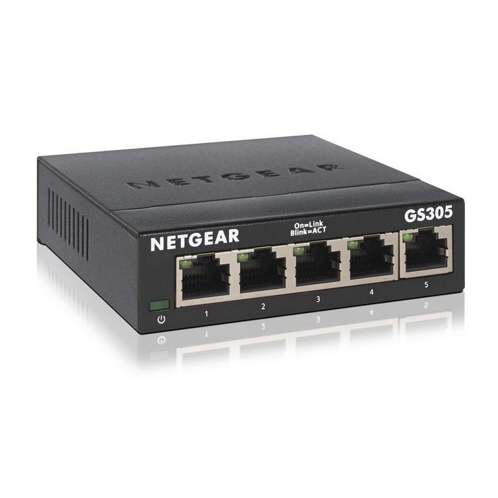 GS305-300PES Netgear GS305v3, 5x RJ-45, 10/100/1000Mbps, 2K, 128 KB, 10 Gbps, metal EU MODEL 1,448 Mpps GS305-300PES Netgear GS305v3, 5x RJ-45, 10/100/1000Mbps, 2K, 128 KB, 10 Gbps, metal EU MODEL 1,448 Mpps