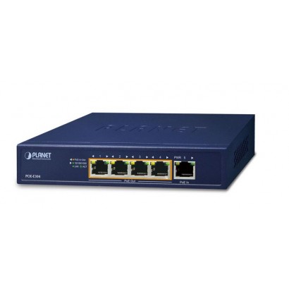 POE-E304 POE-E304 Planet 1-Port 802.3bt PoE++ to 4-Port 802.3af/at Gigabit PoE Extender FCC Part 15 Class A, CE Features DSE