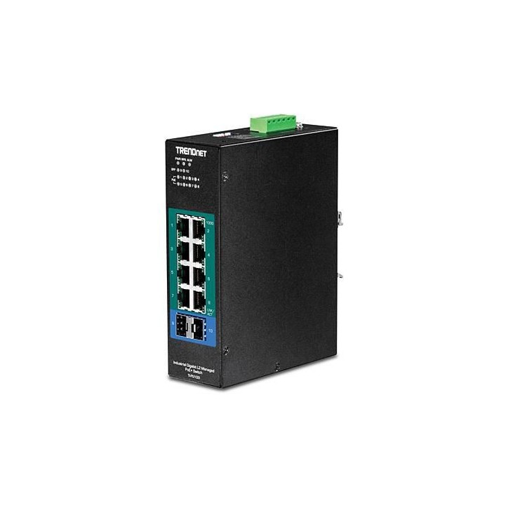 TI-PG102I TRENDnet TI-PG102I, 20 Gbit/s, 8x RJ-45, PoE, 2x SFP, VLAN, QoS, ACL, 160x120x50 mm TI-PG102I 14,88 Mpps