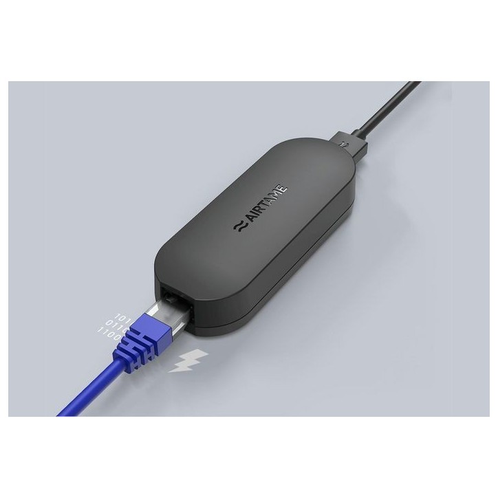 AT-POE AIRTAME PoE Adapter, 5V DC 2A, USB A, RJ-45, 1G LAN, IEEE802.3af/at, 23x40x112 mm NONE - Only use for non-battery items