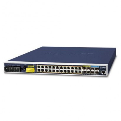 IGS-6325-24P4X IGS-6325-24P4X Planet Industrial L3 24-Port 10/100/1000T 802.3at PoE + 4-Port 10G SFP+ Managed Ethernet Switch...