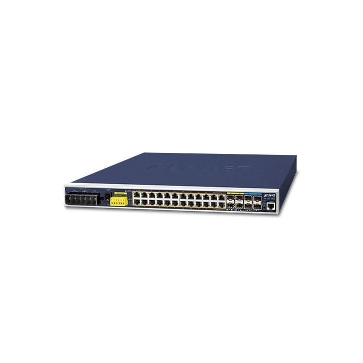 IGS-6325-24P4X Planet Industrial L3 24-Port 10/100/1000T 802.3at PoE + 4-Port 10G SFP+ Managed Ethernet Switch (-40~75 degrees C