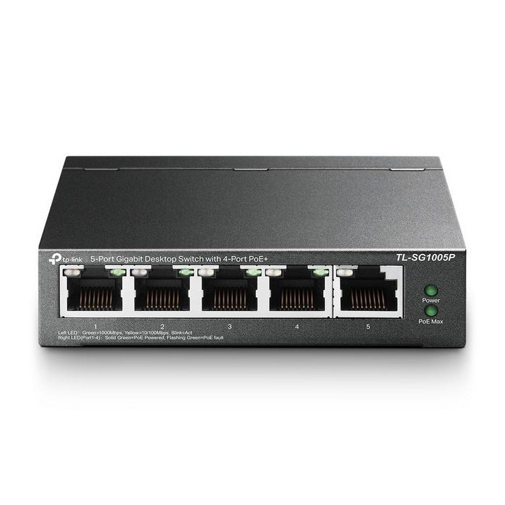 TL-SG1005P Omada 5 10/100/1000Mbps RJ45 Ports 768168 FCC, CE, RoHS