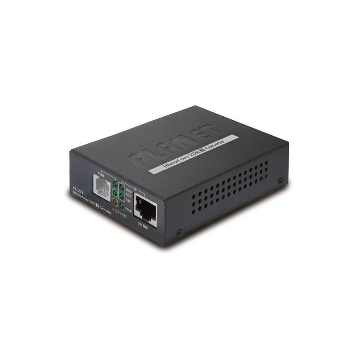 VC-231 Planet Ethernet over VDSL2 Converter, 1 x RJ-45, 1 x RJ-11 FCC Part 15 Class A, CE