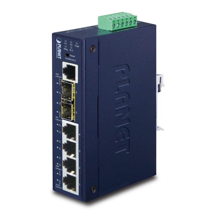 IGS-5225-4T2S Planet L2+ Industrial 4-Port 10/100/1000T + 2-Port 100/1000X SFP Managed Ethernet Switch FCC Part 15 Class A, CE