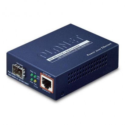GTP-805A-UK Planet 100/1000BASE-X to 10/100/1000BASE-T PoE+ Media Converter GTP-805A FCC Part 15 Class A, CE
