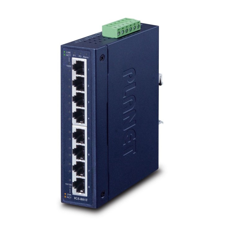 IGS-801T Planet 8-Port 10/100/1000T Industrial Gigabit Ethernet Switch FCC, CE