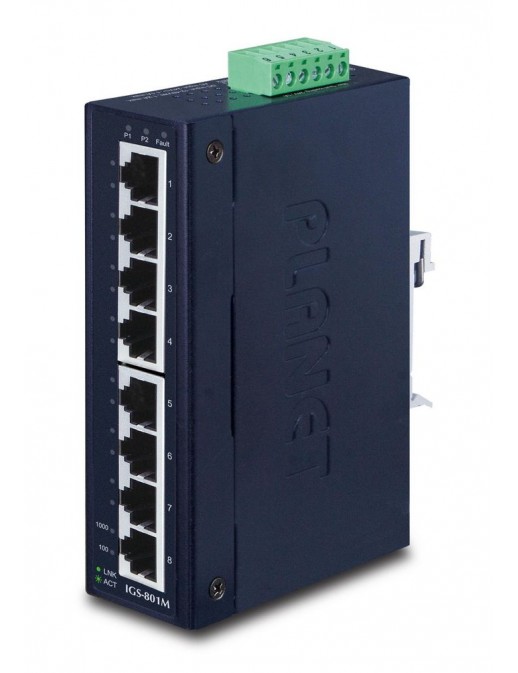 IGS-801M IGS-801M Planet 8-Port 10/100/1000Mbps Managed Industrial Ethernet Switch FCC, CE