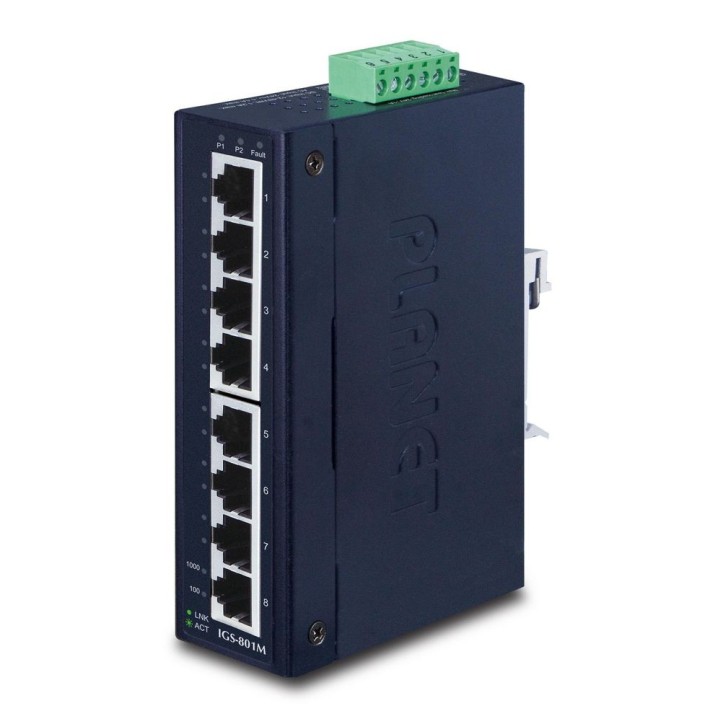 IGS-801M Planet 8-Port 10/100/1000Mbps Managed Industrial Ethernet Switch FCC, CE IGS-801M Planet 8-Port 10/100/1000Mbps Managed Industrial Ethernet Switch FCC, CE