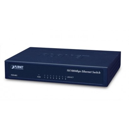 FSD-803 Planet 8x RJ-45 Ports, 10/100Mbps Fast Ethernet, 4.3W, 325g FCC Part 15 Class B, CE