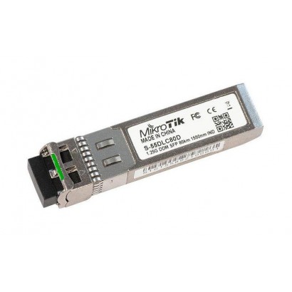 S-55DLC80D S-55DLC80D MikroTik SFP 1.25G module for 80km links with Dual LC-connector Features DSE