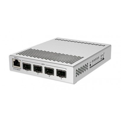 CRS305-1G-4S+IN CRS305-1G-4S+IN MikroTik ARM 32bit, 800 MHz, 512 MB RAM, 16 MB Flash, PoE, Gigabit RJ-45, 4x 10G SFP+, 141x11...