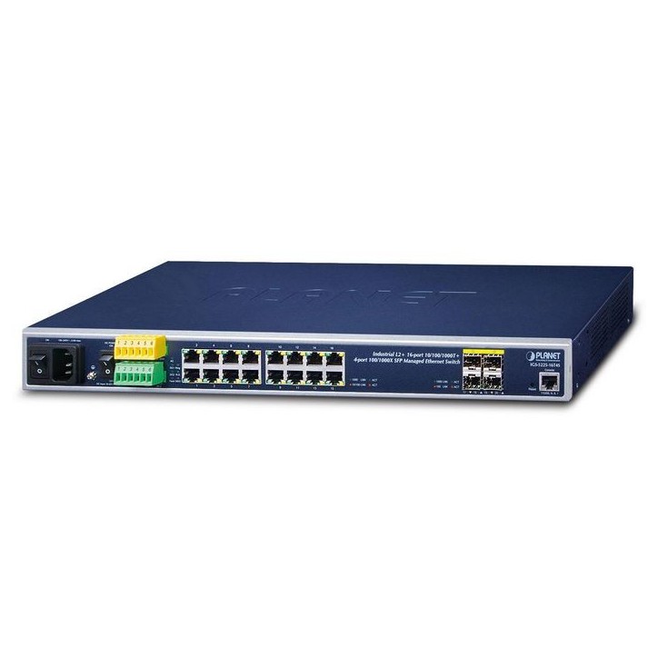 IGS-5225-16T4S Planet Industrial L2+ 16-Port 10/100/1000T + 4-Port 100/1000X SFP Managed Ethernet Switch FCC Part 15 Class A, CE