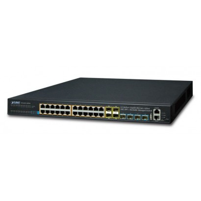 SGS-6341-24P4X SGS-6341-24P4X Planet Layer 3 24-Port 10/100/1000T 802.3at PoE + 4-Port 10G SFP+ Stackable Managed Switch FCC ...