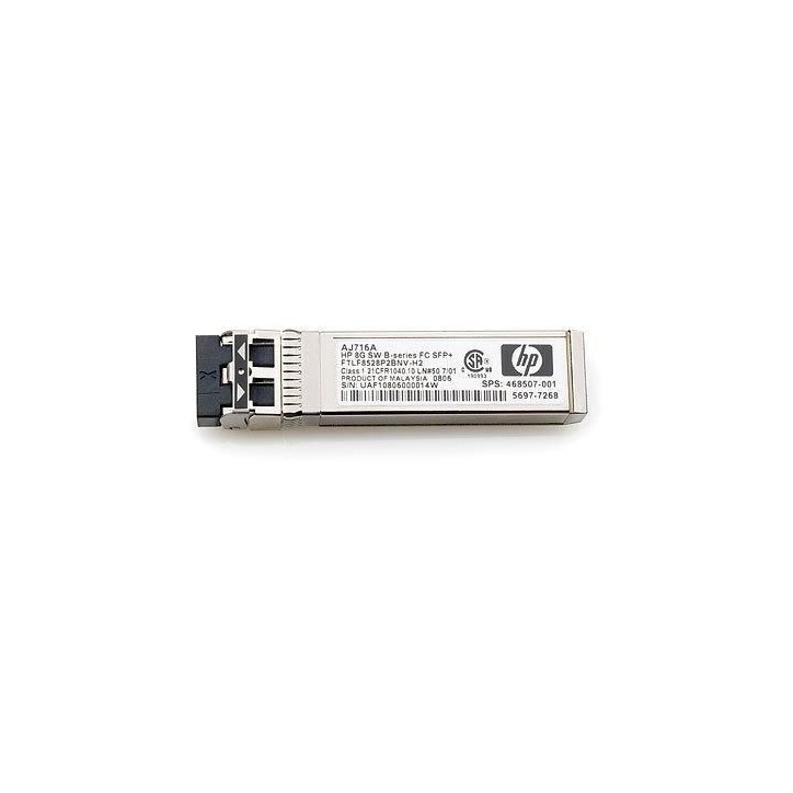 RP001233458 Hewlett Packard Enterprise AJ716B - 8Gb Shortwave B-series Fibre Channel 1 Pack SFP+ Transceiver AJ716B HP SN6000B RP001233458 Hewlett Packard Enterprise AJ716B - 8Gb Shortwave B-series Fibre Channel 1 Pack SFP+ Transceiver AJ716B HP SN6000B