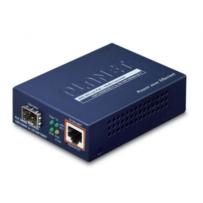 GTP-805A Planet 100/1000BASE-X to 10/100/1000BASE-T PoE+ Media Converter FCC Part 15 Class A, CE