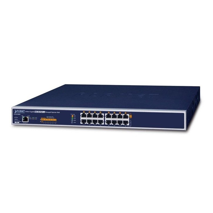 UPOE-800G Planet 8-Port Gigabit 60W Ultra PoE Managed Injector Hub (400 watts) FCC Part 15 Class A, CE