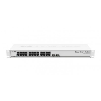 CSS326-24G-2S+RM CSS326-24G-2S+RM MikroTik CSS326-24G-2S+RM network switch, 24x 10/100/1000 RJ-45, 2x SFP+, PoE, 440 x 144 x ...