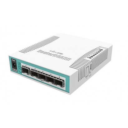 CRS106-1C-5S CRS106-1C-5S MikroTik 5 x SFP, 400 MHz, 128 MB, 11W, PoE in, White White Features DSE