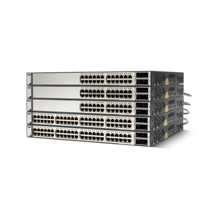 WS-C3750E-24TD-S-RFB Cisco Catalyst 3750E 24 10/100/1000+2*10GE(X2),265W,IPB s/w WS-C3750E-24TD-S 12000 voci
