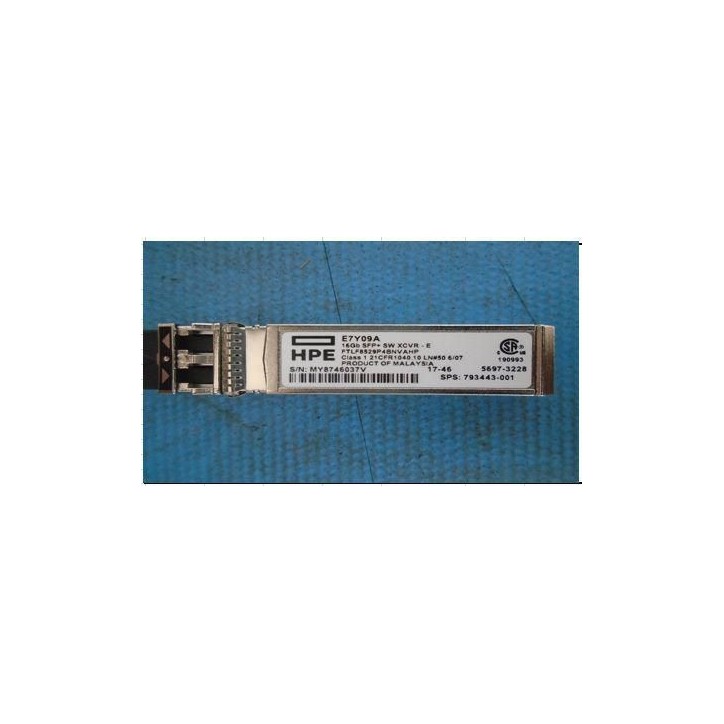 793443-001 Hewlett Packard Enterprise 16Gb Fibre Channel Short Wave SFP+ transceiver, 850 nm wavelength, 100m range on OM3 fiber