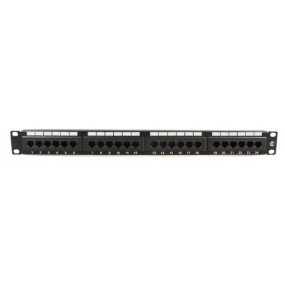 PP-004 PP-004 MicroConnect 19" UTP Cat.6 patch panel, 24 port, Dual, IDC Rack mounting
