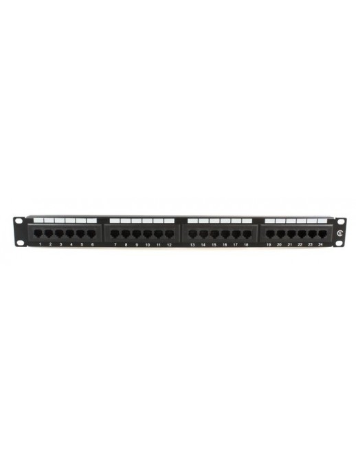 PP-004 PP-004 MicroConnect 19" UTP Cat.6 patch panel, 24 port, Dual, IDC Rack mounting