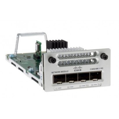 C3850-NM-2-10G-RFB C3850-NM-2-10G-RFB Cisco 4 x Gigabit Ethernet/2 x 10 Gigabit Ethernet network module for Cisco Catalyst 38...