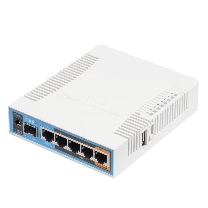 RB962UIGS-5HACT2HNT MikroTik 5GHz, 2.4GHz, 10/100/1000 Mbit/s, RouterOS 4, USB 2.0, 3G/4G HAP AC, 767775 2 dBi