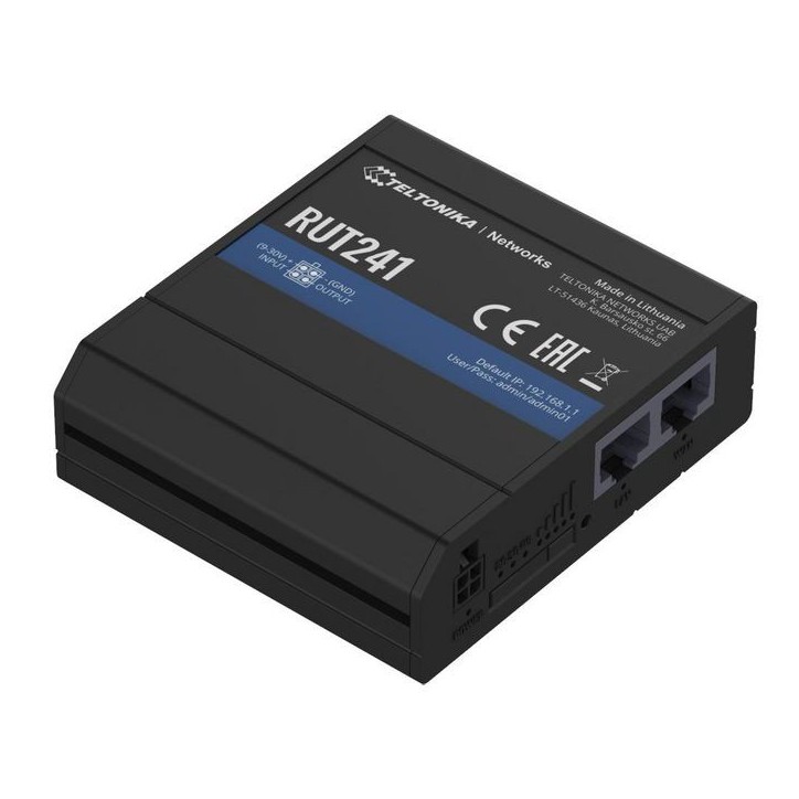 RUT241010000 Teltonika Networks RUT241 (EU) 4G LTE ROUTER with Mediatek processor SMA