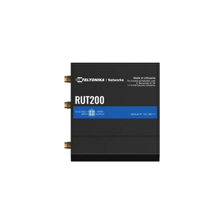 RUT200013000 Teltonika Networks RUT200 (UK) WiFi/4G CAT4 Router standard version UK PSU SMA/RP-SMA