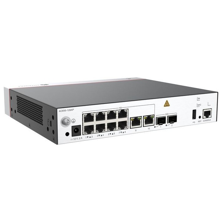 AC650-128AP HUAWEI eKit AC650-128AP mainframe (10*GE ports, 2*10GE SFP+ ports, with the AC/DC adapter) 02355NCG 0,57 Wh