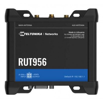 RUT956200100 RUT956200100 Teltonika Networks RUT956 WiFi/4G CAT4 Router standard version UK PSU External Features DSE