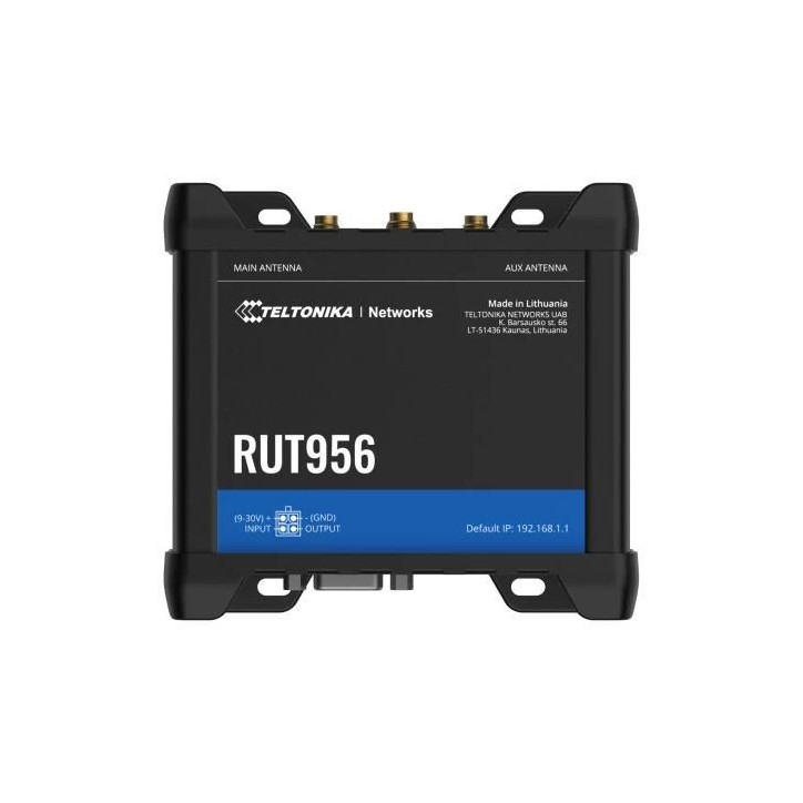 RUT956200100 Teltonika Networks RUT956 WiFi/4G CAT4 Router standard version UK PSU External
