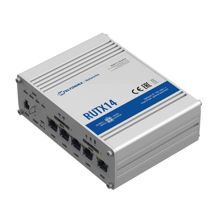 RUTX14000000 Teltonika Networks RUTX14 4G LTE CAT12 INDUSTRIAL CELLULAR ROUTER Cellular network router
