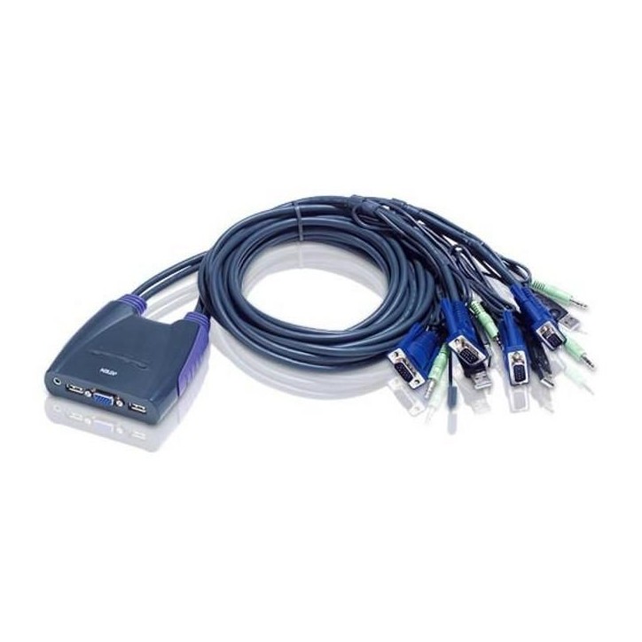 CS64US-AT Aten 4-Port USB VGA KVM Switch with Audio