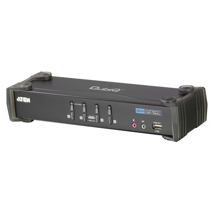 CS1764A-AT-G Aten 4-Port USB DVI KVM Switch with Audio & USB 2.0 Hub (KVM Cables included) CS1764A-AT-G Aten 4-Port USB DVI KVM Switch with Audio & USB 2.0 Hub (KVM Cables included)