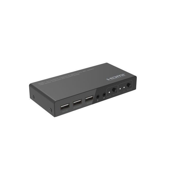 MC-HDMIKVM0201-4K MicroConnect 4K@60Hz HDMI KVM switch, 2x1 4:4:4, HDCP 2.2 & 1.4, 18Gbps bandwidth, 3D HDMI-7017 No