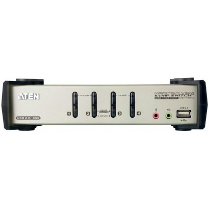 CS1734B-AT-G CS1734B-AT-G Aten 4-Port USB - PS/2 VGA KVM Switch with Audio & USB 2.0 Hub (KVM Cables included) Features DSE