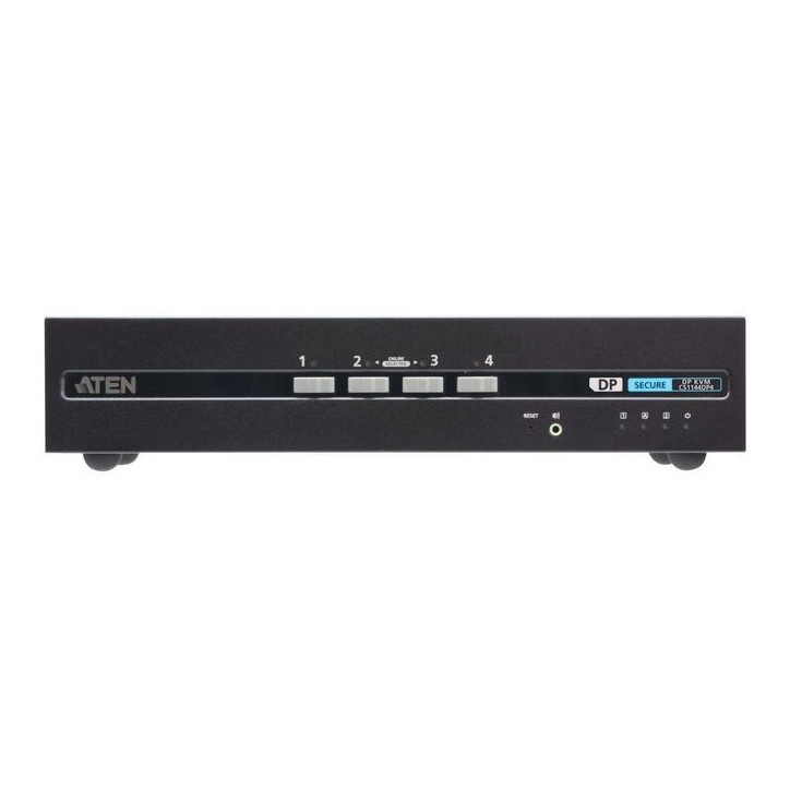 CS1144DP4-AT-G Aten 4-Port USB DisplayPort Dual Display Secure KVM Switch (PSD PP v4.0 Compliant) Metal