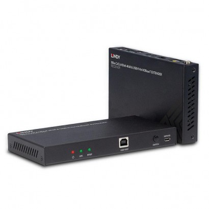 38343 38343 Lindy 100m Cat.6 HDMI 4K60, Audio, IR and RS-232 HDBaseT KVM Extender 876388 Cat6 Features DSE
